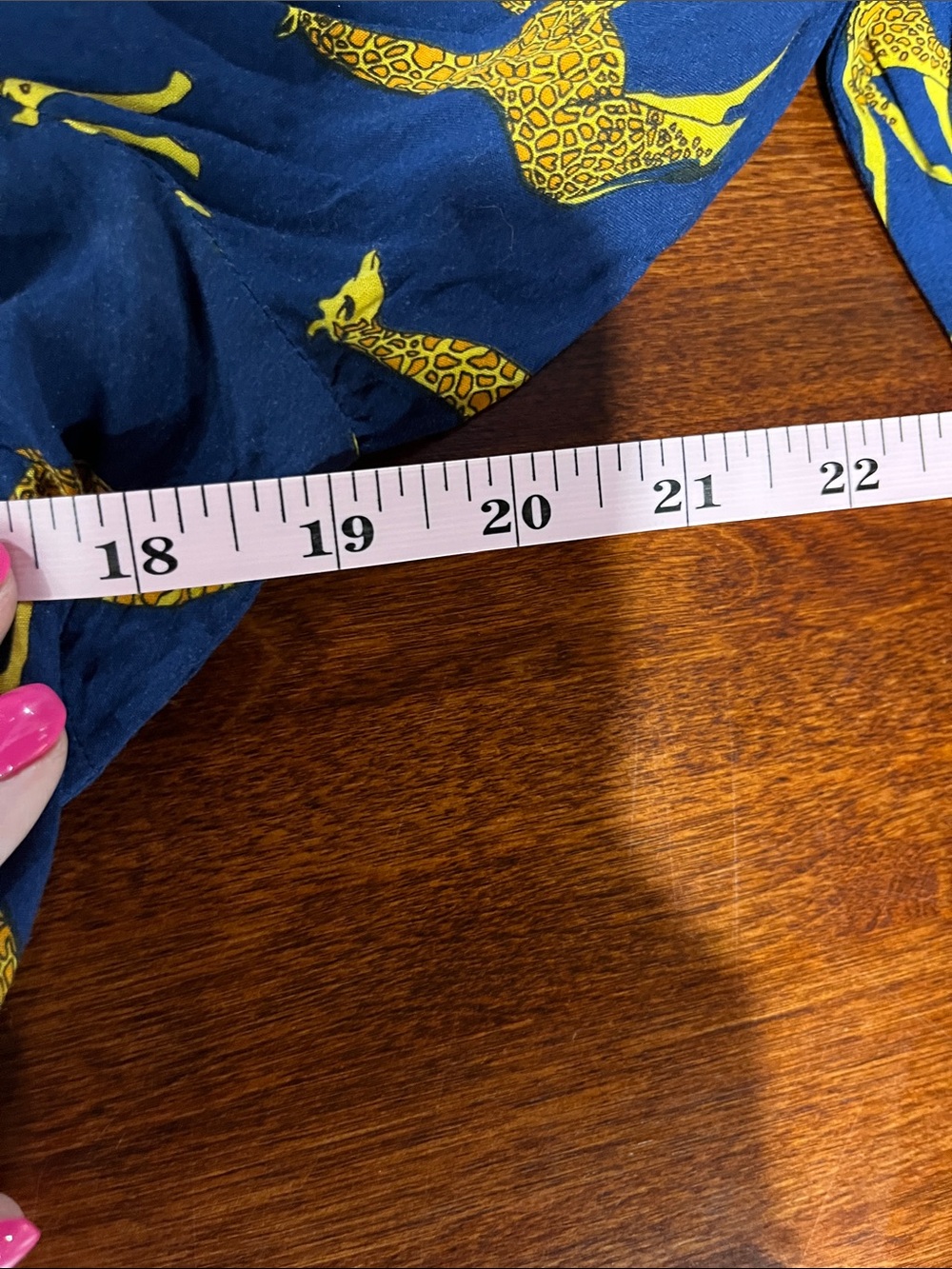 Sugar Hill Shirt Dress The Reva 10 Navy Gold Giraffe Print Belt 100% Viscose EUC - Picture 10 of 10
